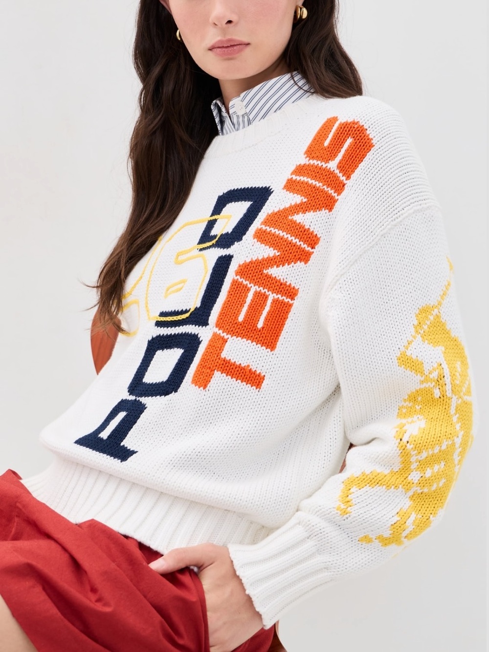 Polo Ralph Lauren x US Open Graphic Cotton Intarsia Sweater